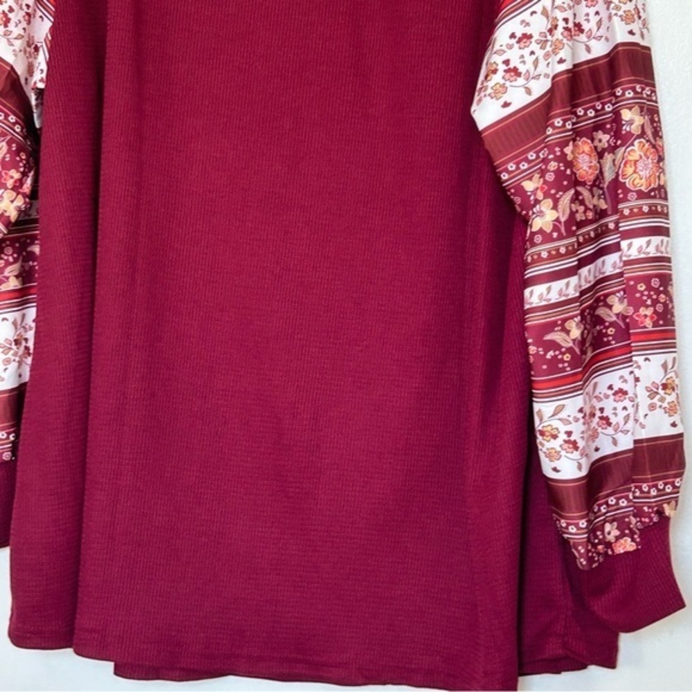 BloomChic NWT Boho Print Patchwork Crew Neck Sweatshirt- Size 26 - Picture 12 of 15